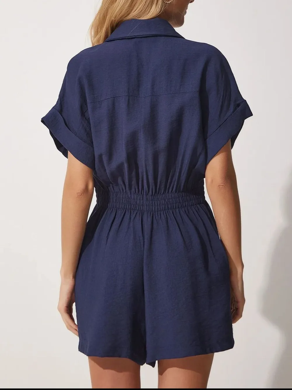 Johnny Collar Short Sleeve Romper, image 7