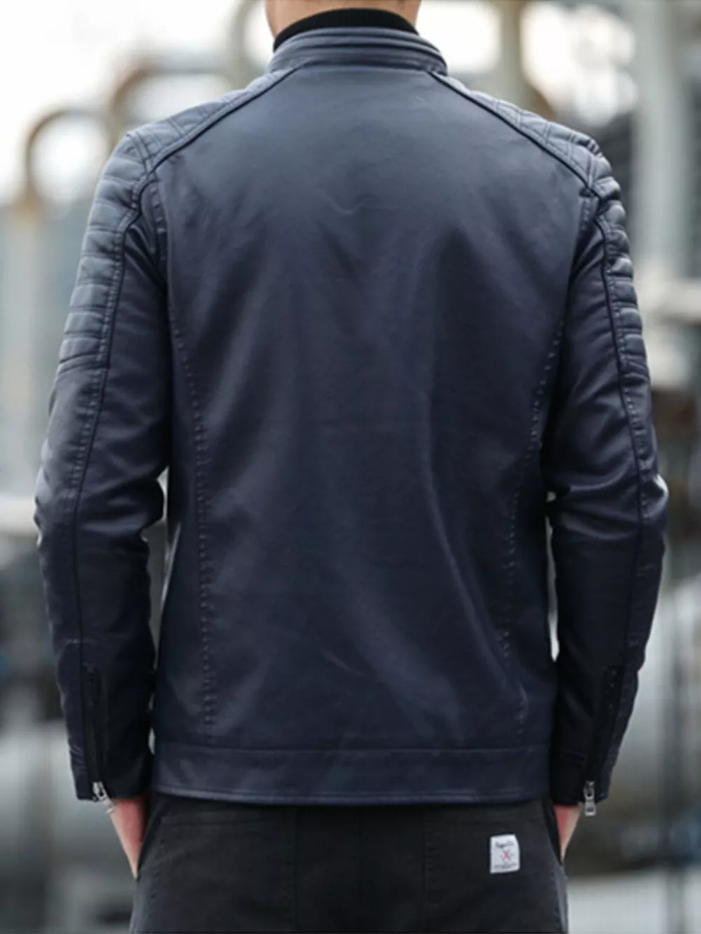 Men's Plus Size Zip Up Long Sleeve Jacket, image 4