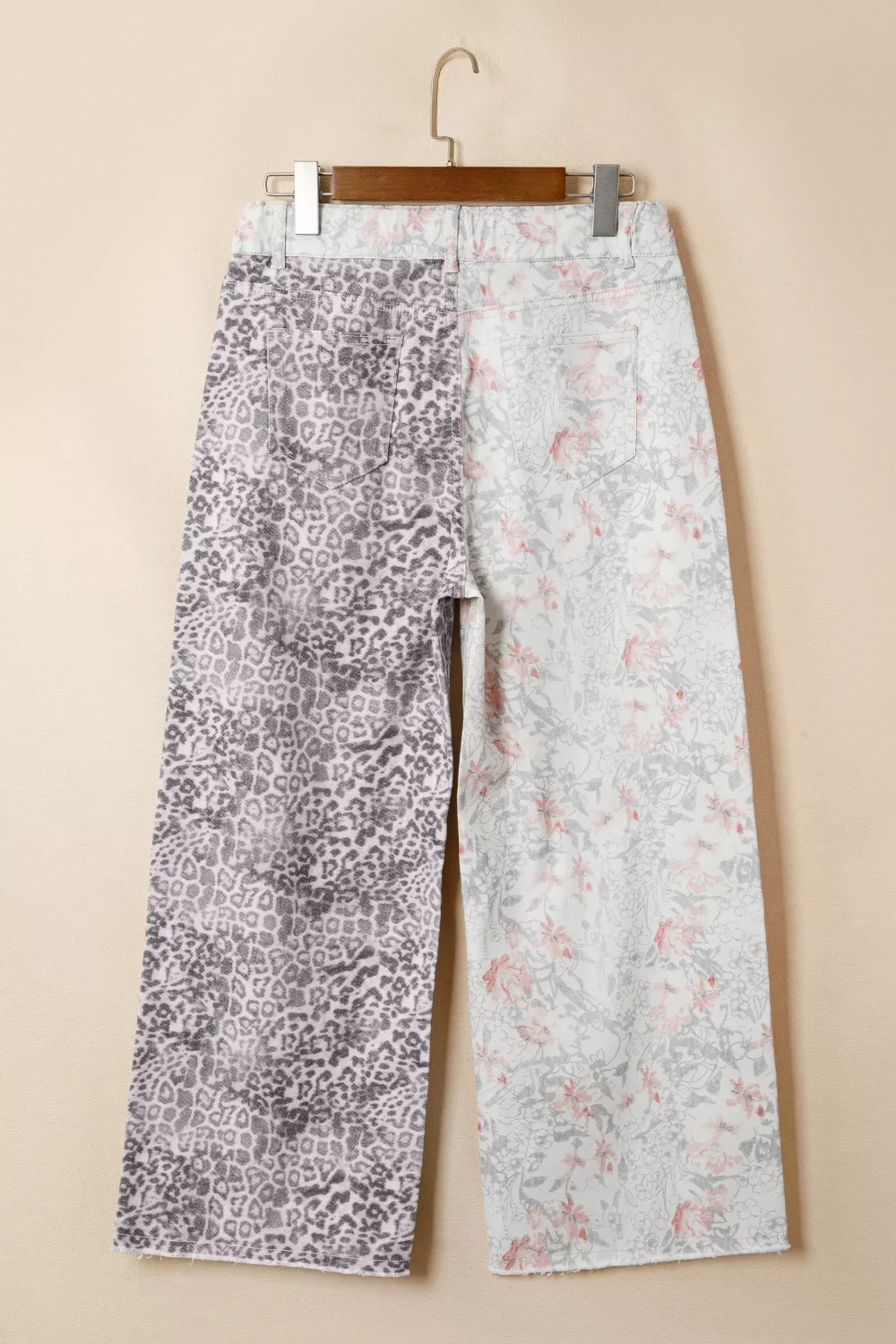 Floral and Leopard Print Wide-Leg Jeans, image 7