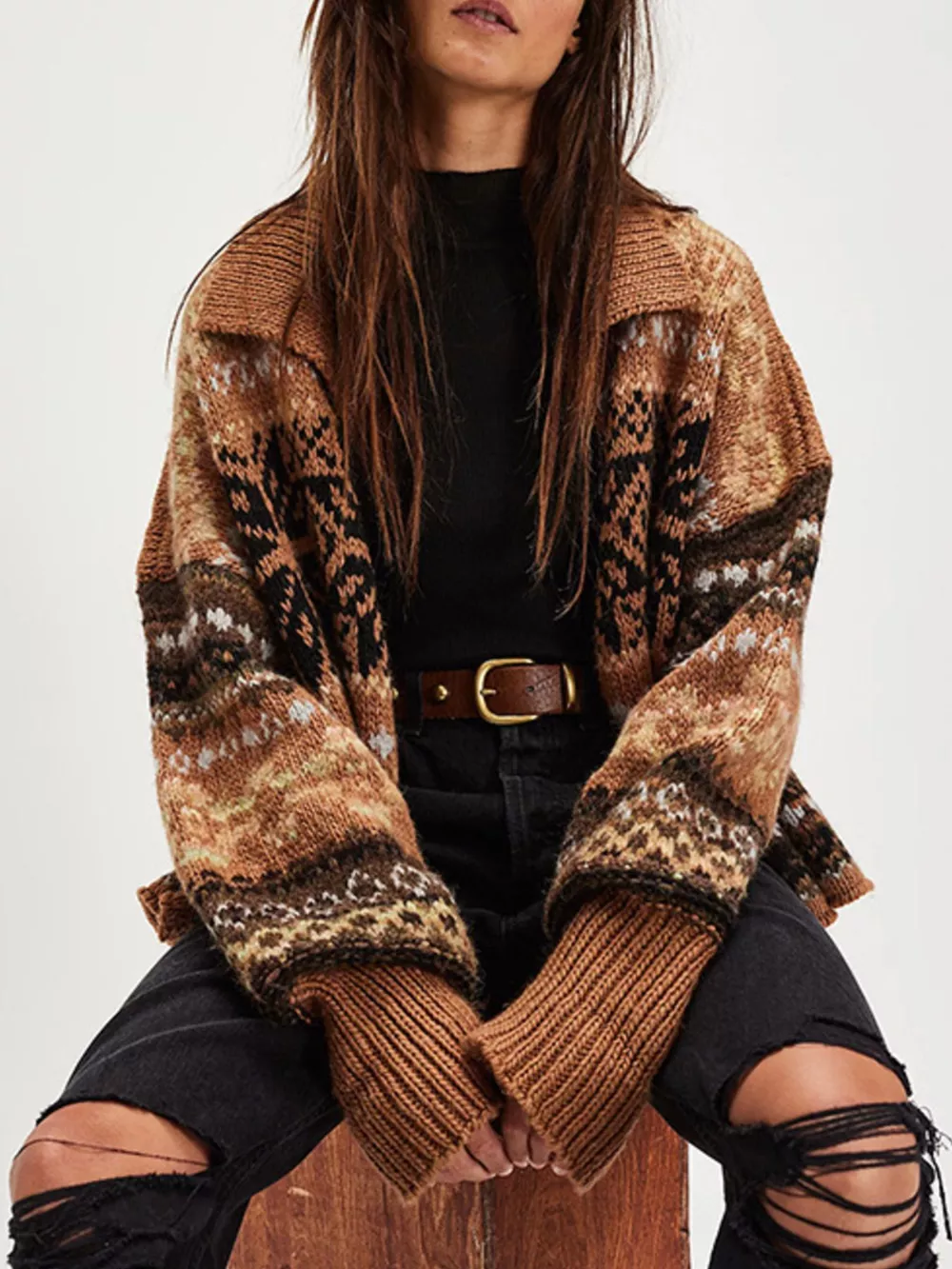 Vintage Button Up Knit Cardigan, image 6