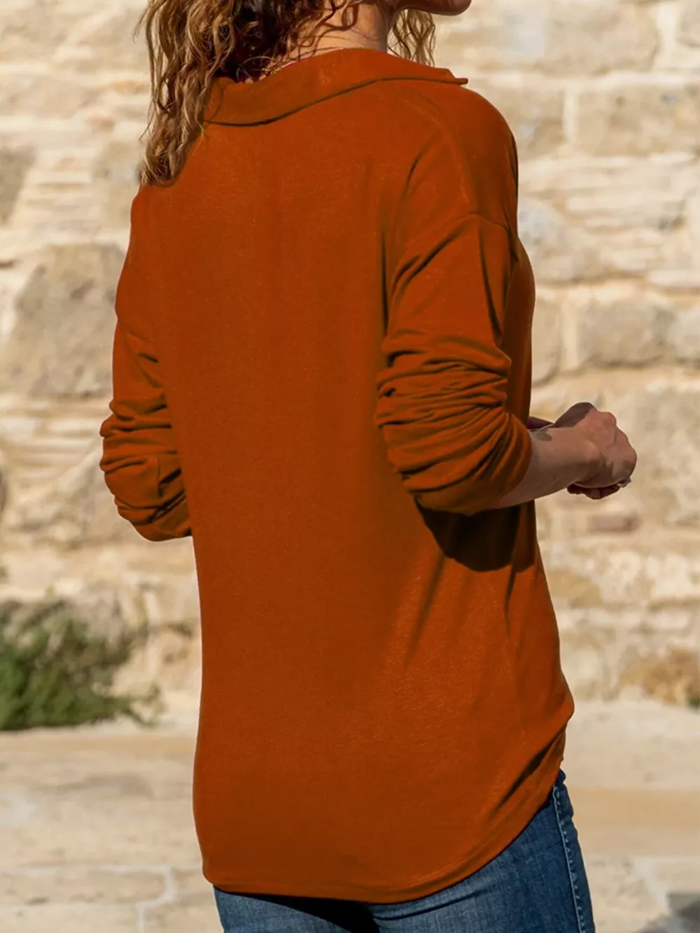 Johnny Collar Long Sleeve Top, image 8