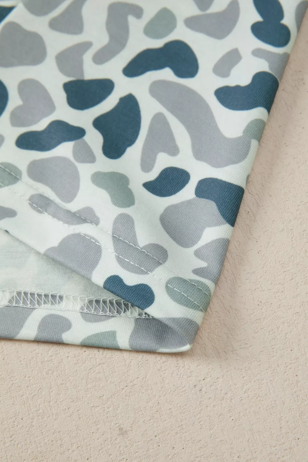 Camo Print V-Neck Pocket T-Shirt, image 6
