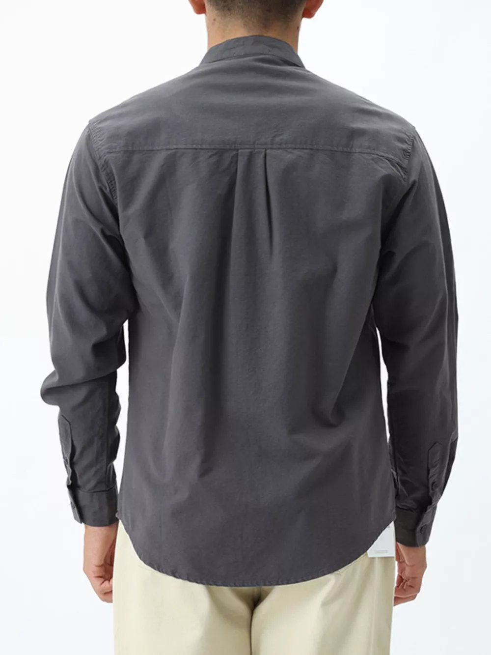 Men's Plus Size Casual Long Sleeve Shirt with Double Chest Pockets, image 5