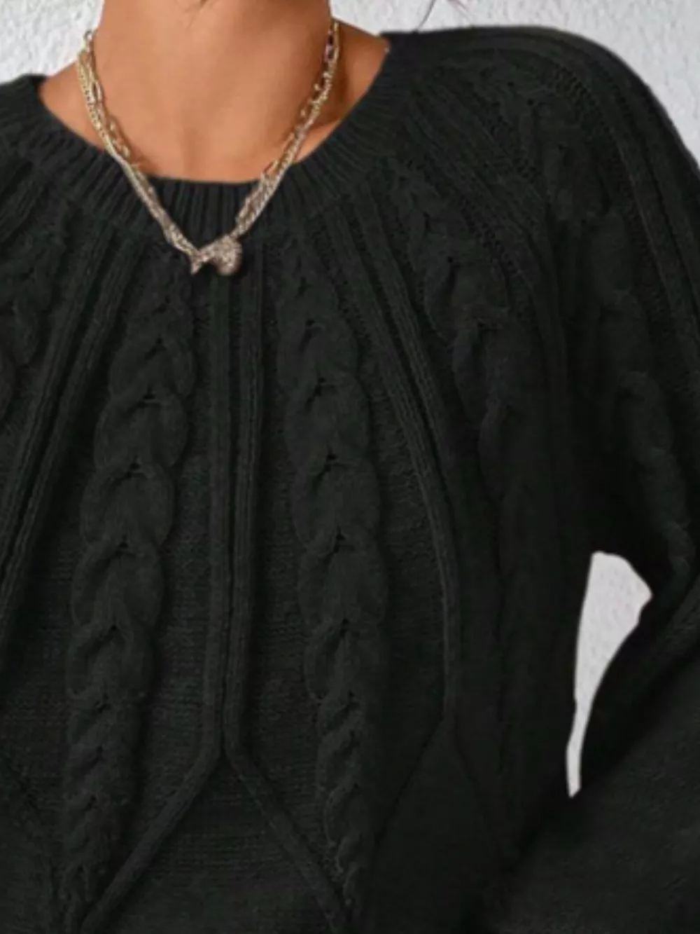 Cable Knit Long Sleeve Sweater, image 6