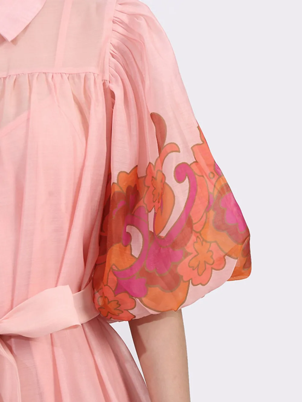 Button Front Puff Sleeve Dress, image 10