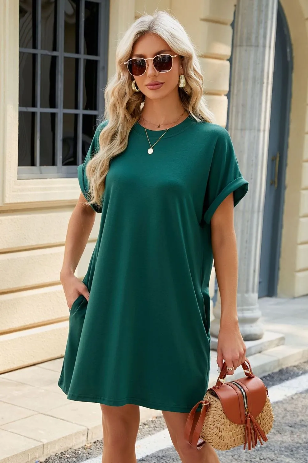 Short Sleeve Mini Dress with Pockets, image 21