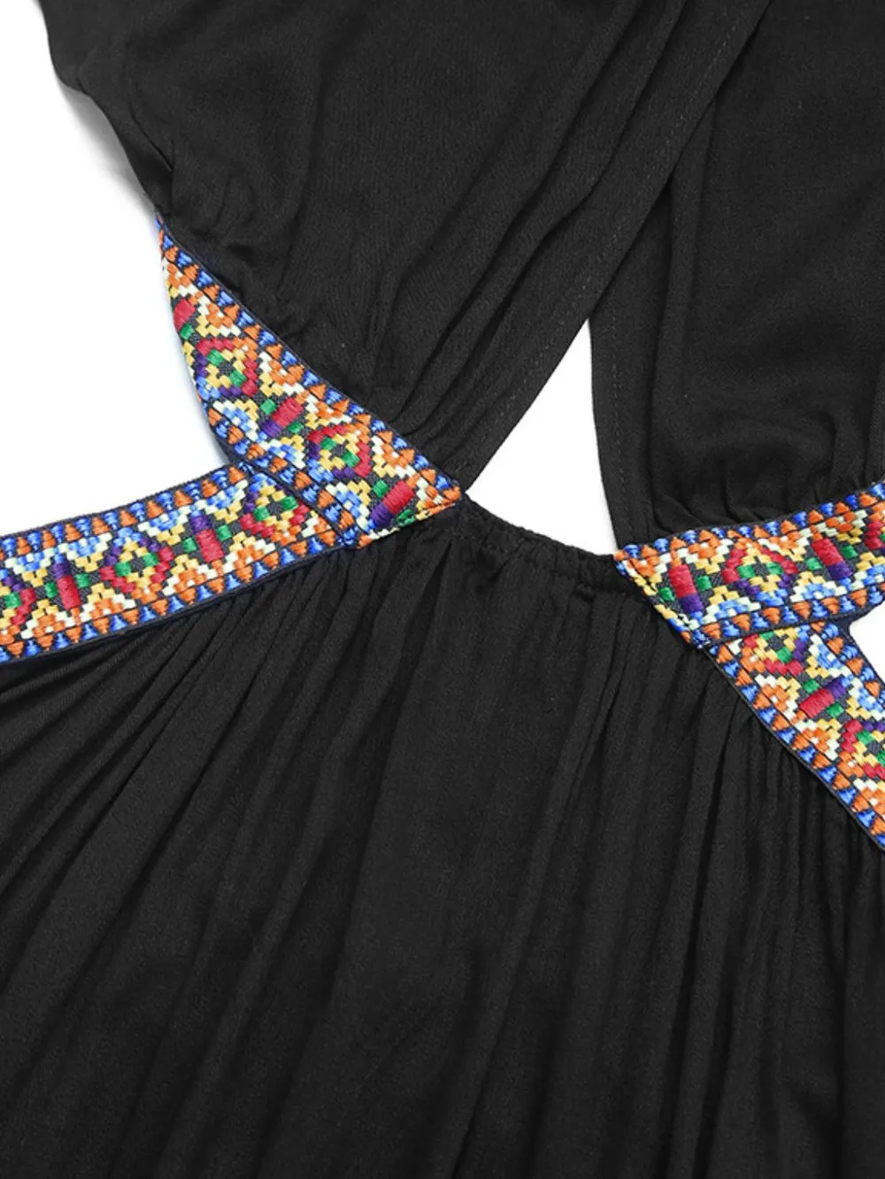 Cutout Grecian Neck Tied Back Dress, image 5