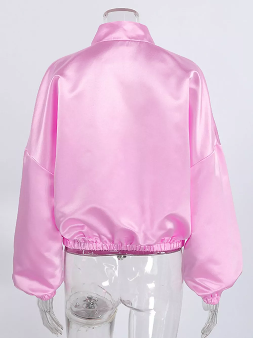 Mandarin Collar Pearl Button Shacket, image 8