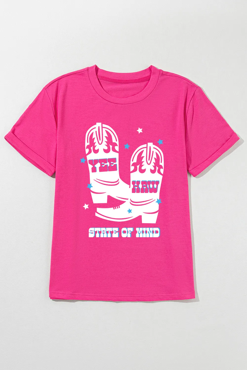 Graphic Round Neck Short Sleeve T-Shirt, image 3