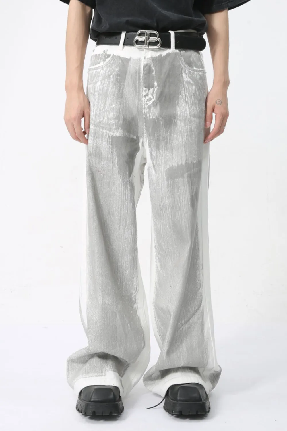 Wide Leg Jeans with Pockets, image 3