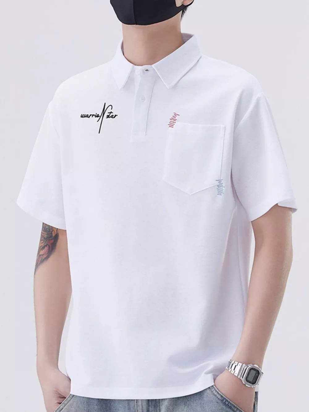 Men's Plus Size Collared Neck Short Sleeve Polo, image 10