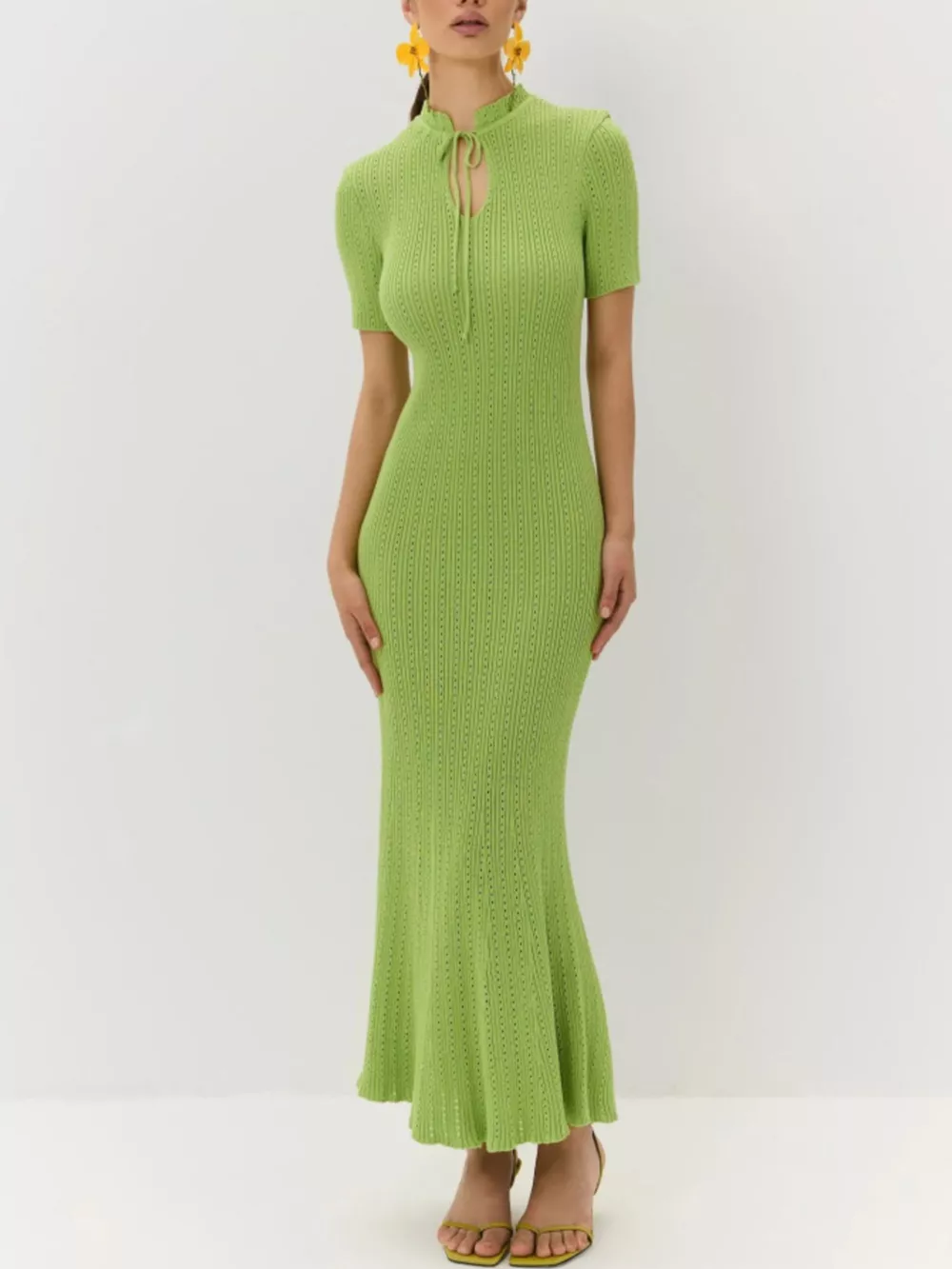 Short Sleeve Knitted Mermaid Dress, image 2