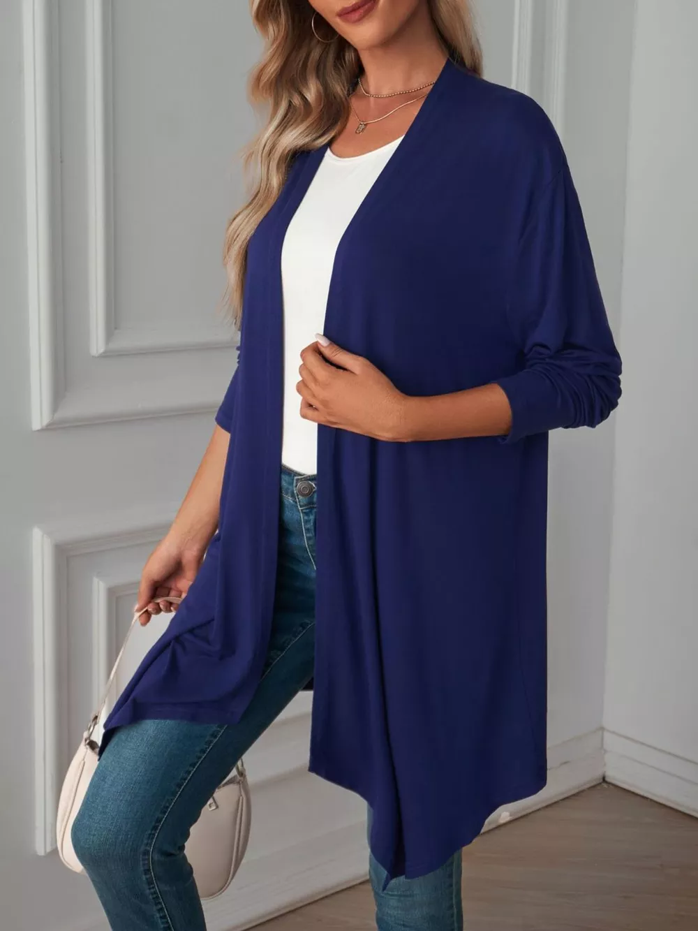 Lightweight Open Front Cardigan, image 3