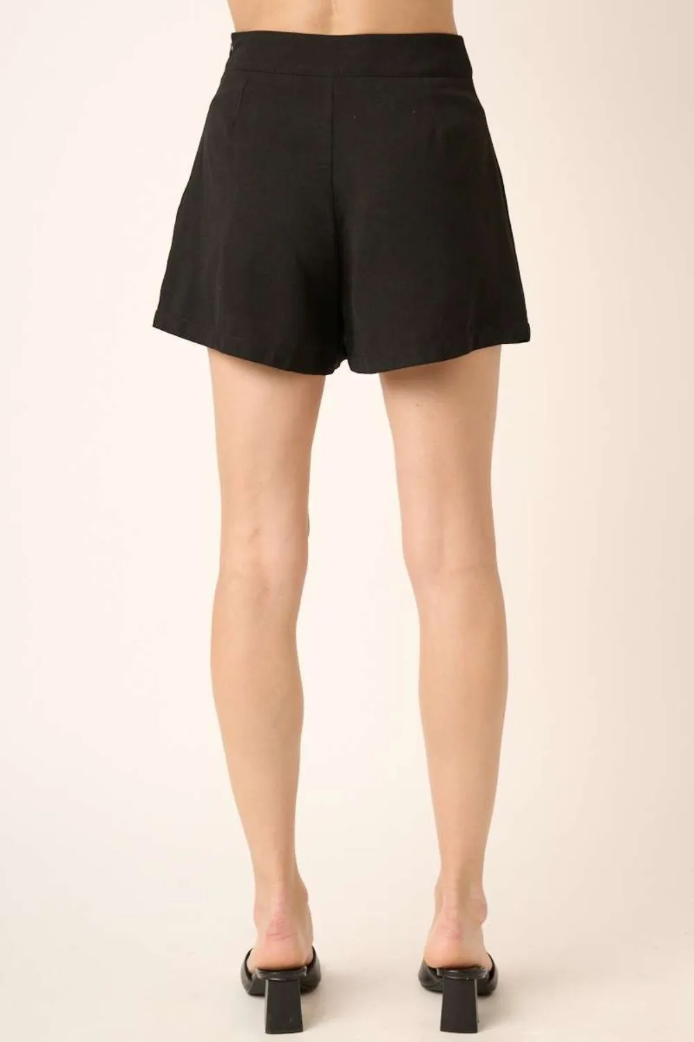 Side Invisible Zipper Pleated Shorts, image 5