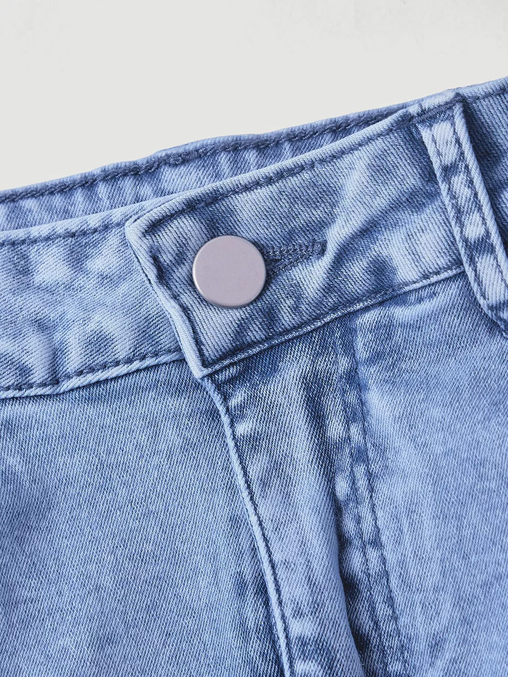 High-Waisted Ruffled Mermaid Denim Skirt, image 3