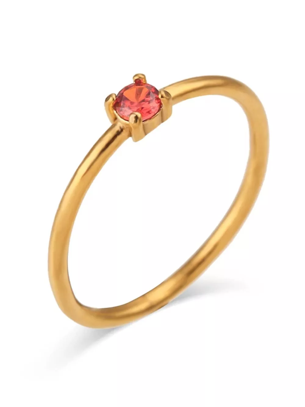 18K Gold-Plated Zircon Ring, image 4
