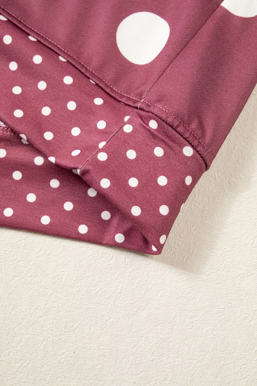 Polka Dot Print Contrast Detail Oversized Tunic Sweatshirt, image 7
