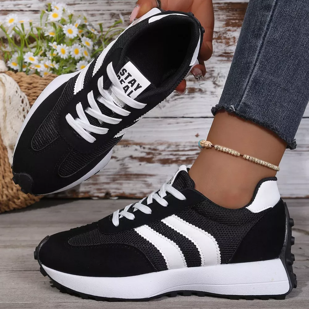 Lace Up Round Toe Sneakers, image 9