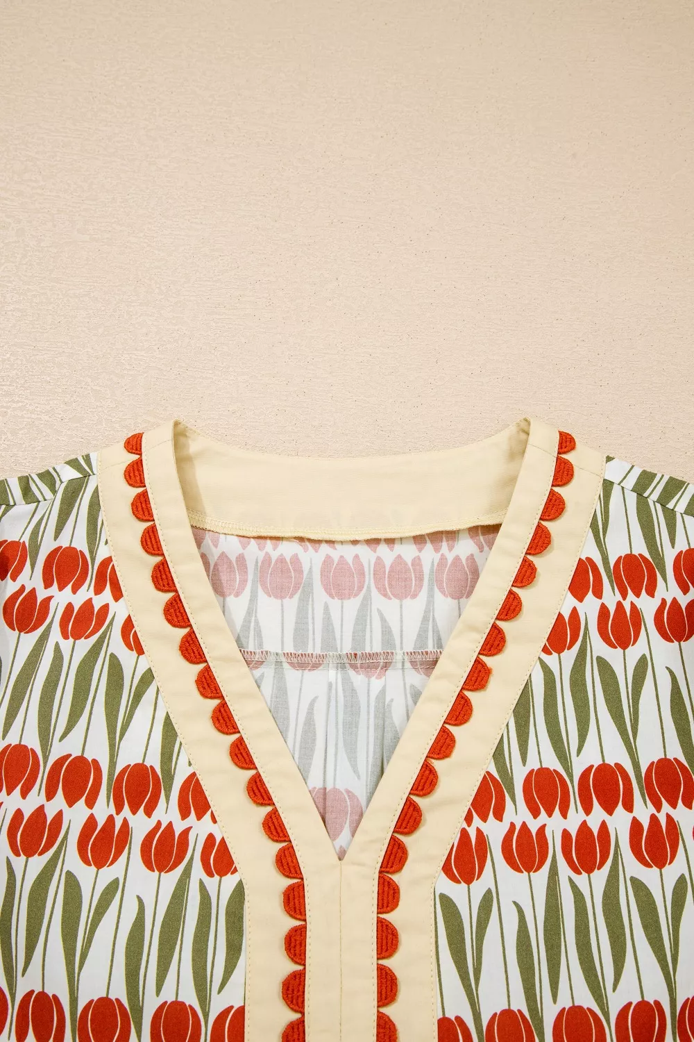 Tulip Floral Print Cotton Puff Short Sleeve Mini Dress, image 8