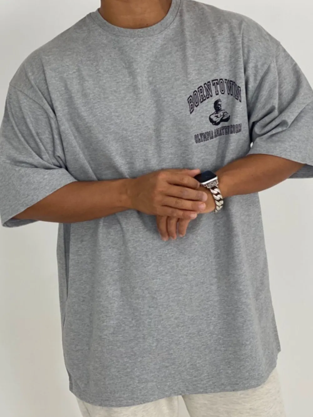 Men's Plus Size Graphic Round Neck Half Sleeve T-Shirt, image 6