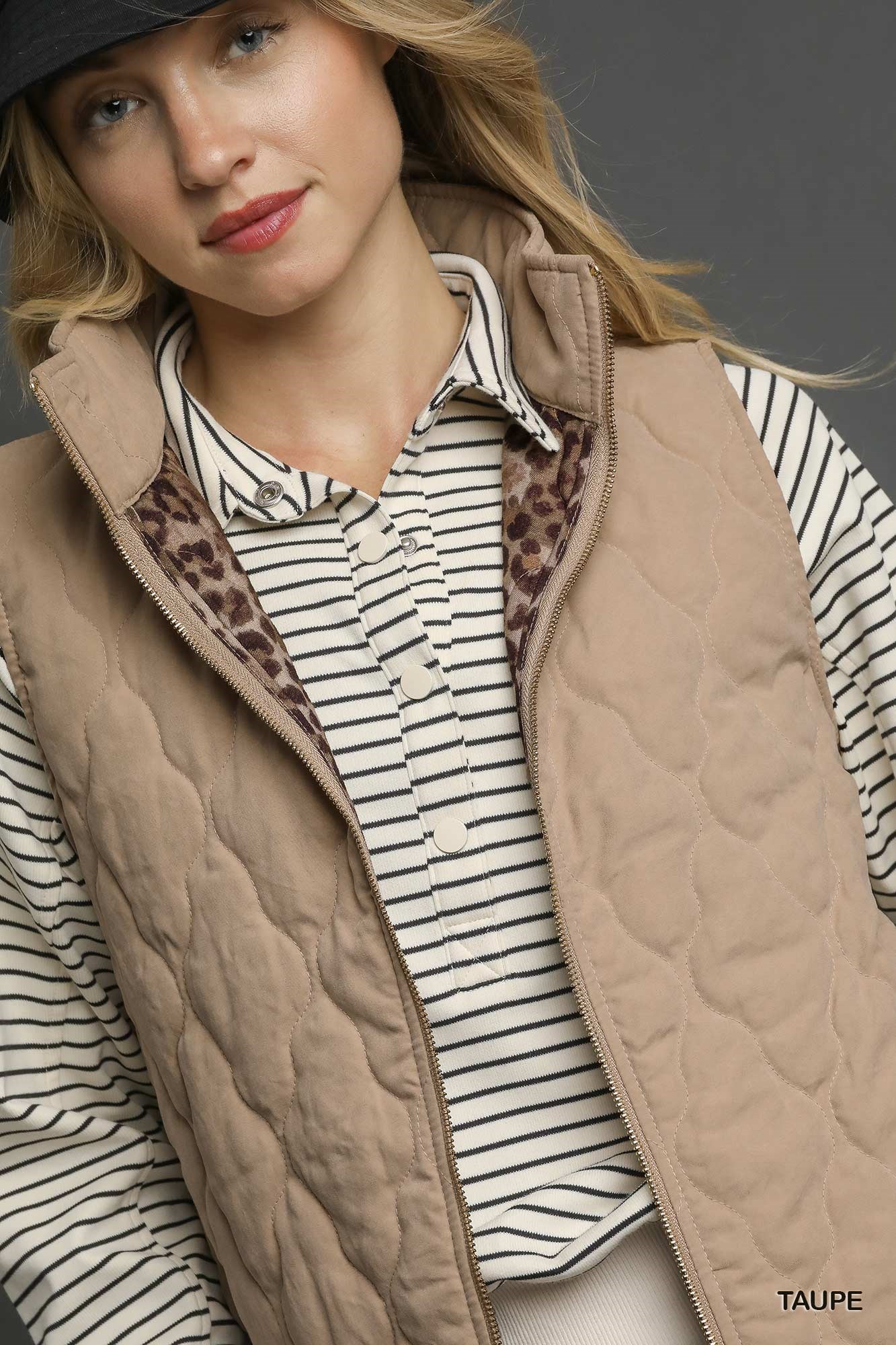 Quilted Zip-Up Vest, image 5