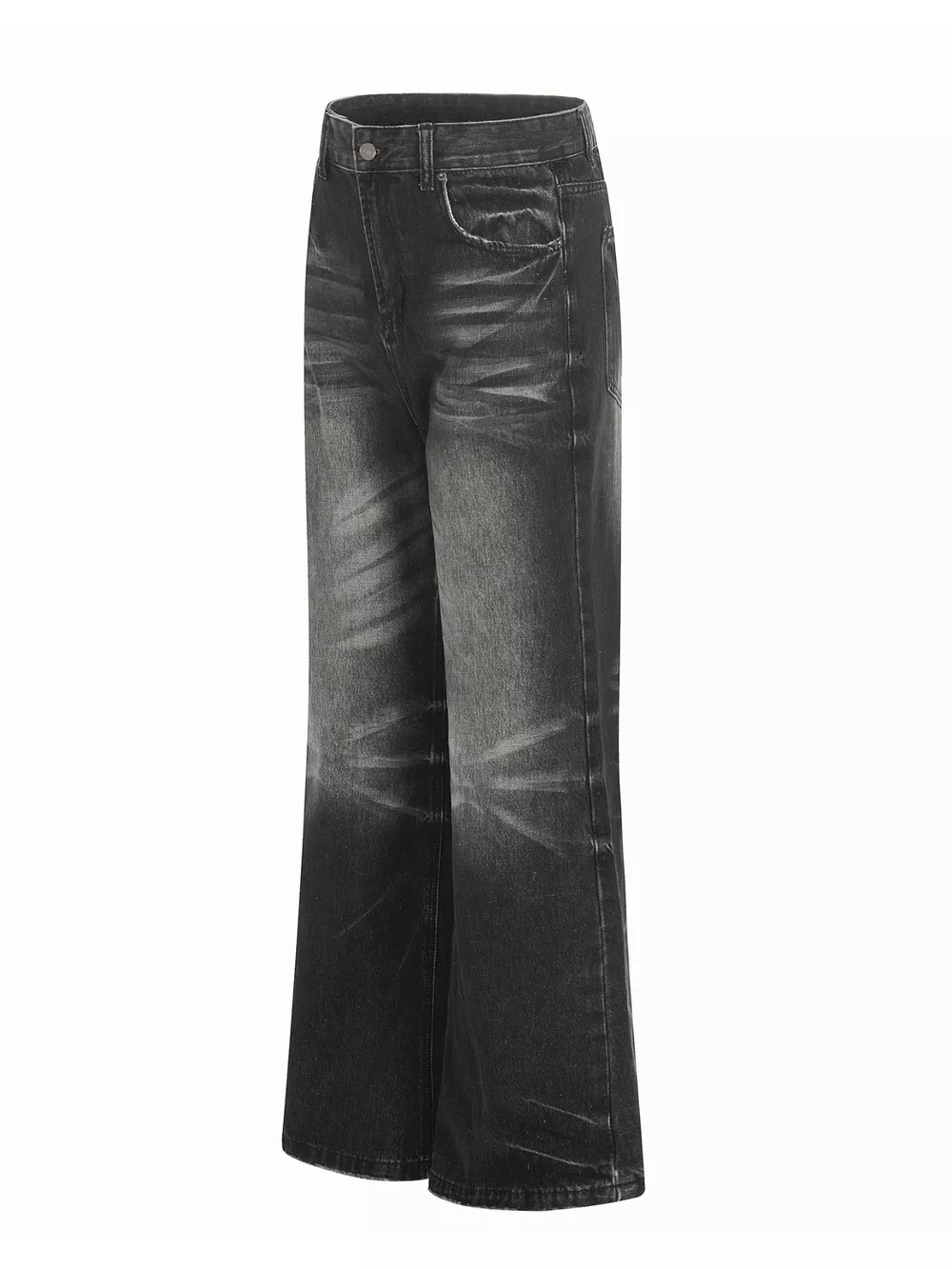 Men's Full Size Vintage Wash Wide Leg Jeans Plus Size, image 2
