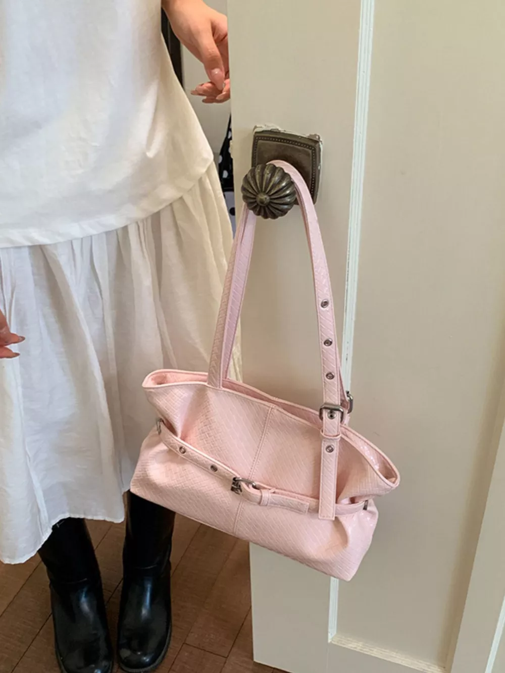 Buckle Detail Shoulder Bag, image 10