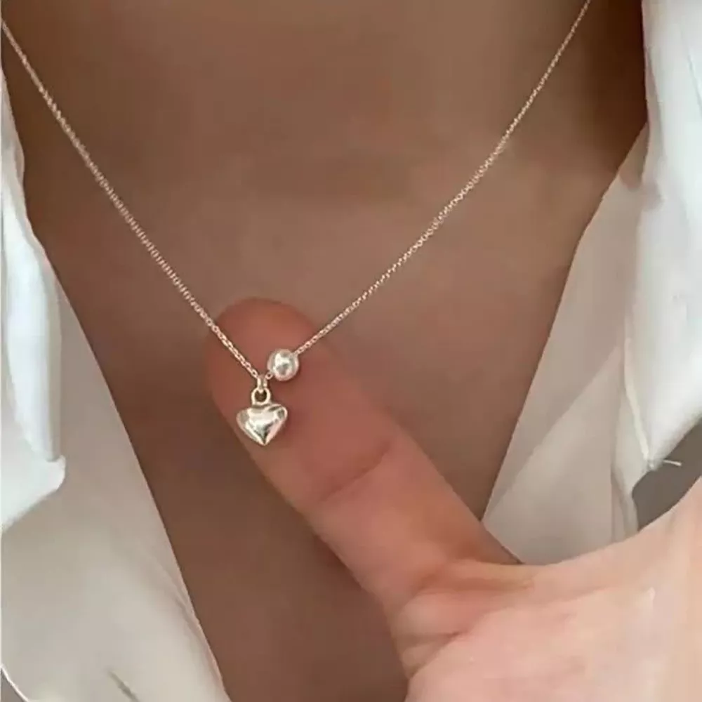 925 Sterling Silver Heart Necklace, image 3