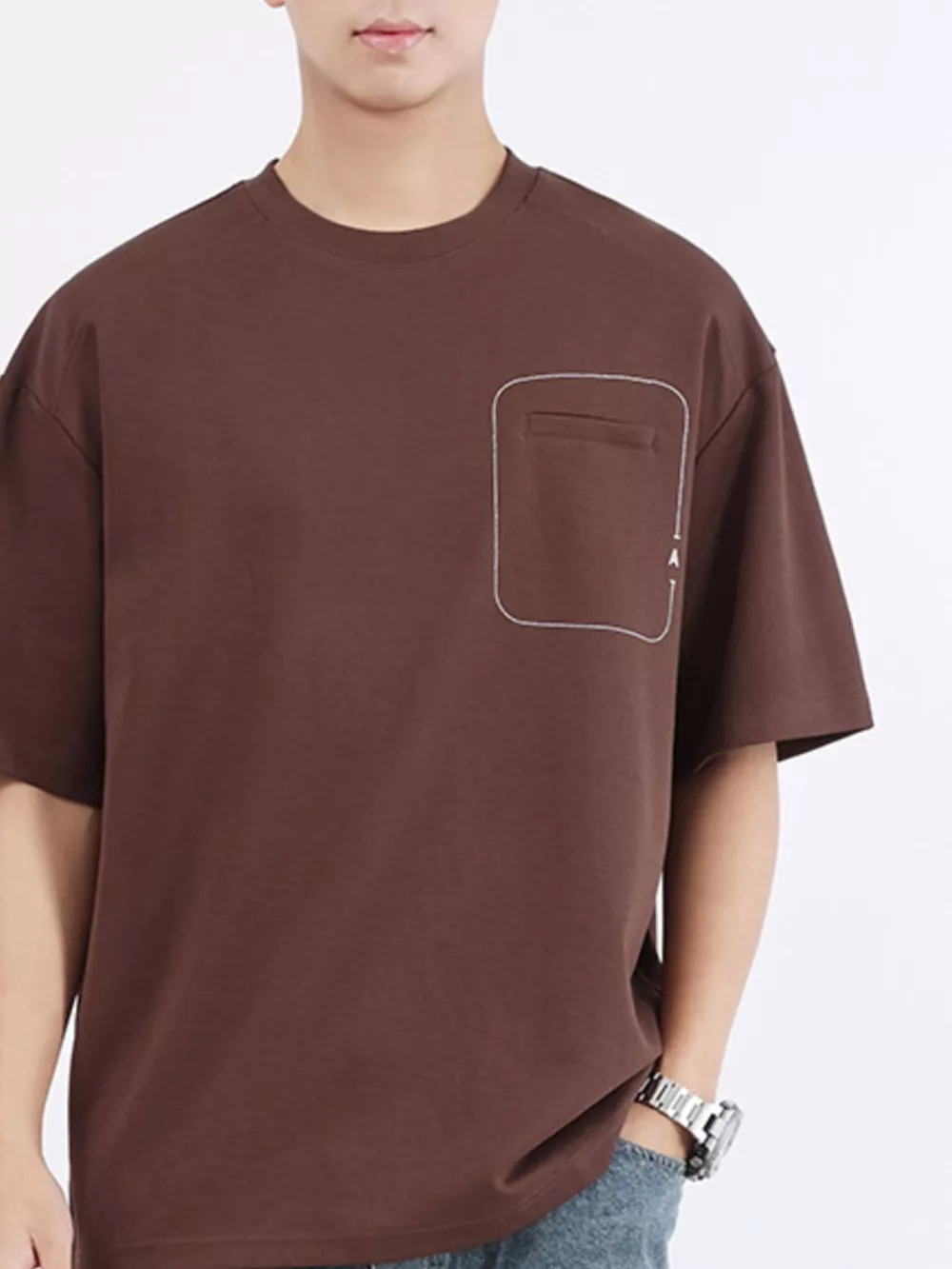 Men's Plus Size Round Neck Half Sleeve T-Shirt, image 5
