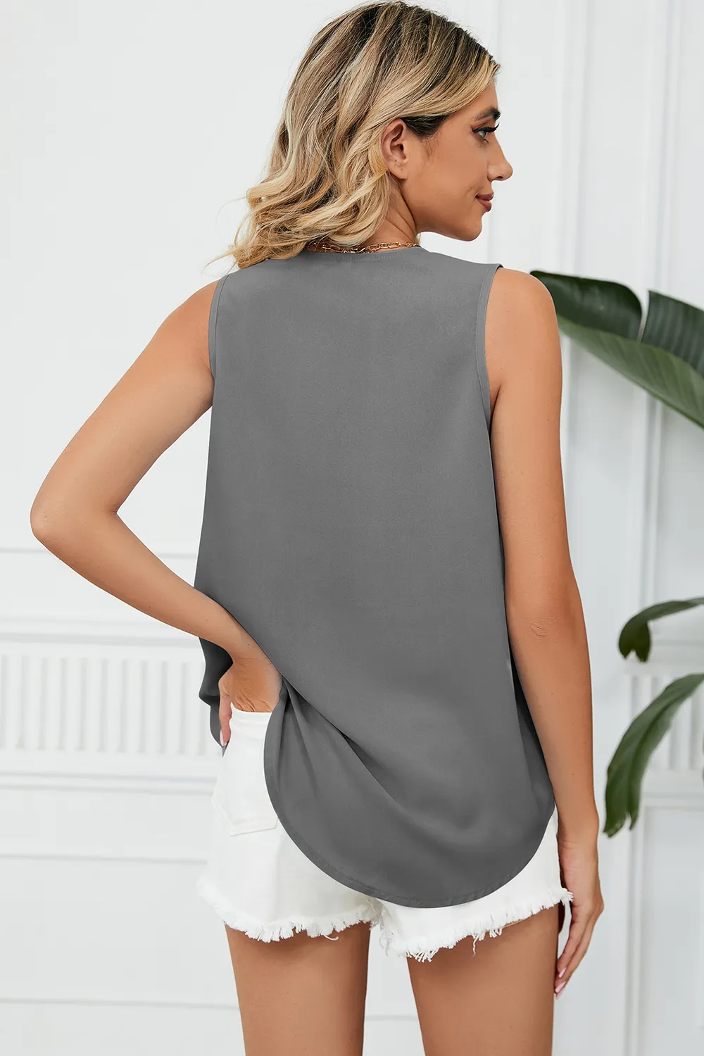 V-Neck Wide Strap Tank, image 15