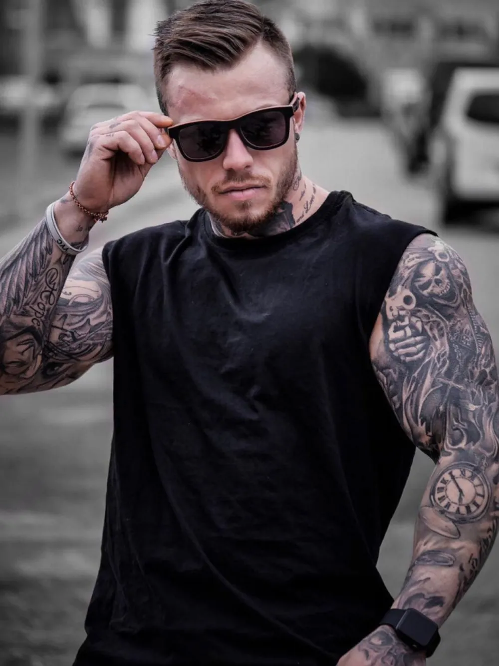 Men's Plus Size Round Neck Tank, image 3