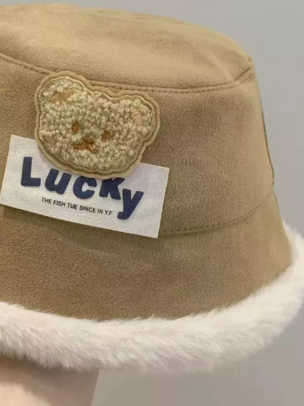 Children's Warm Plush Trim Bucket Hat, image 15