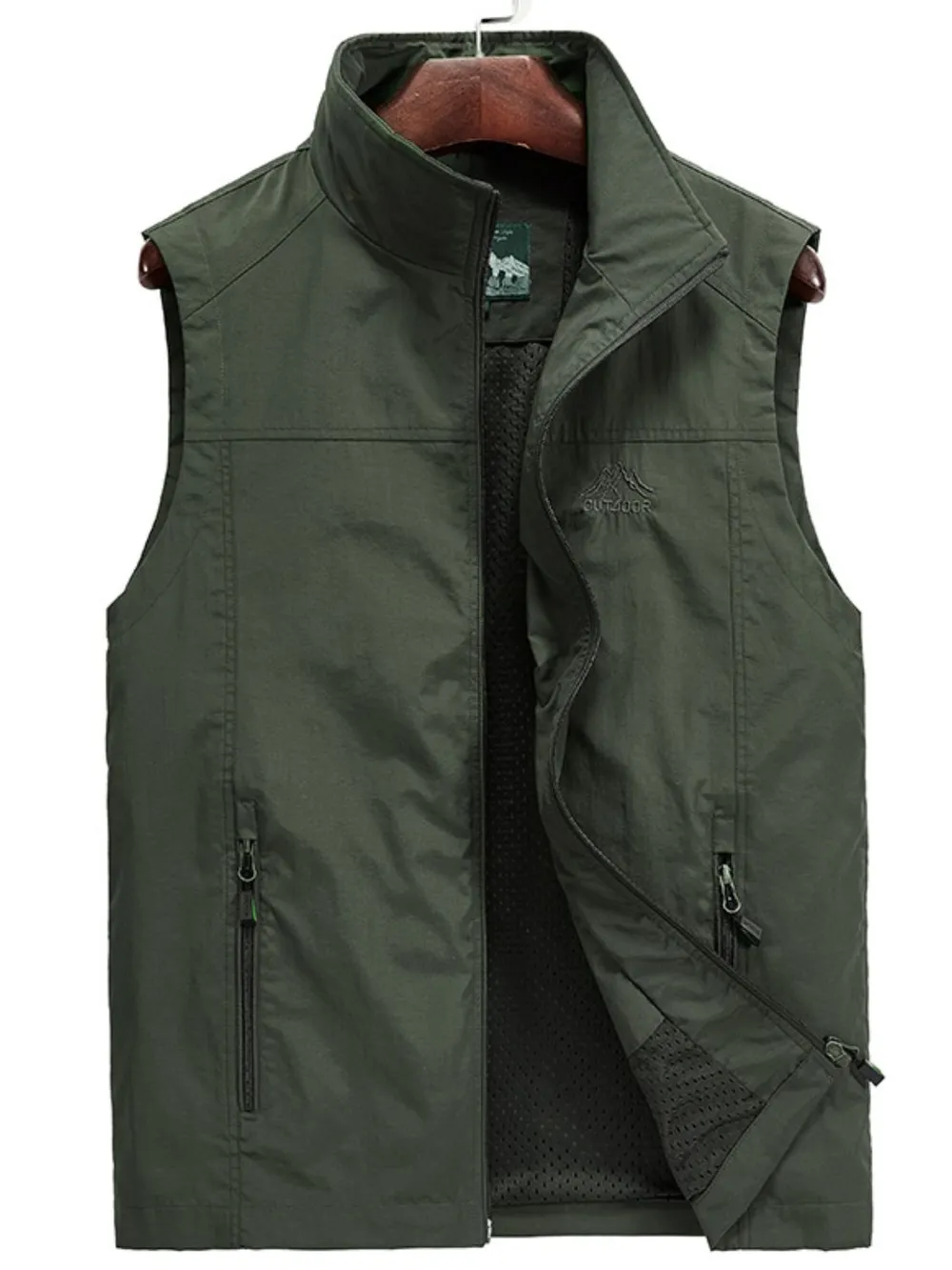 Men's Plus Size Zip Up Vest