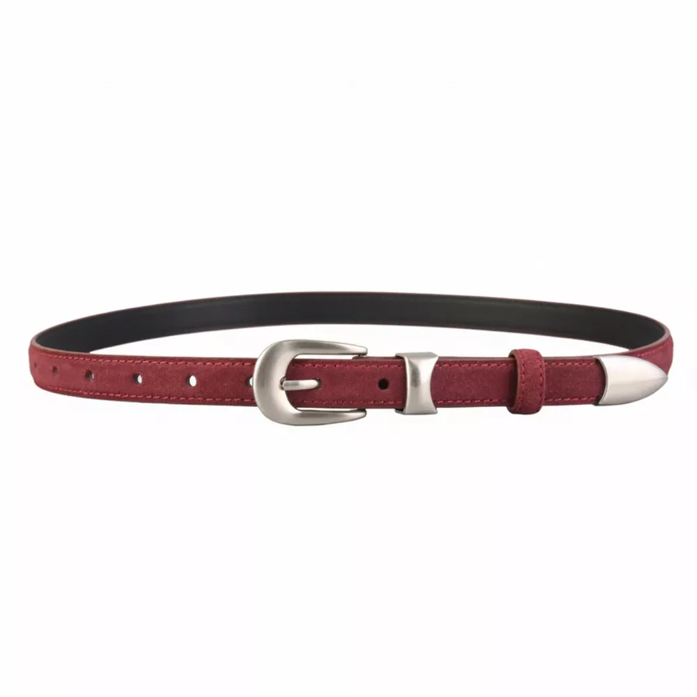 Skinny Belt with Silver Buckle, image 3
