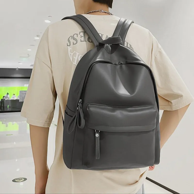 PU Leather Zip Backpack Bag, image 12