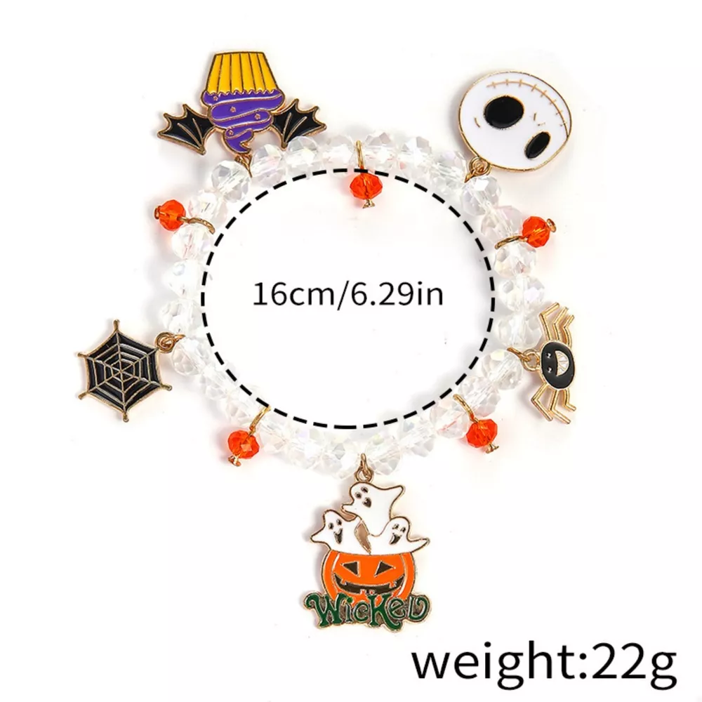 Halloween Beaded Charm Bracelet, image 4