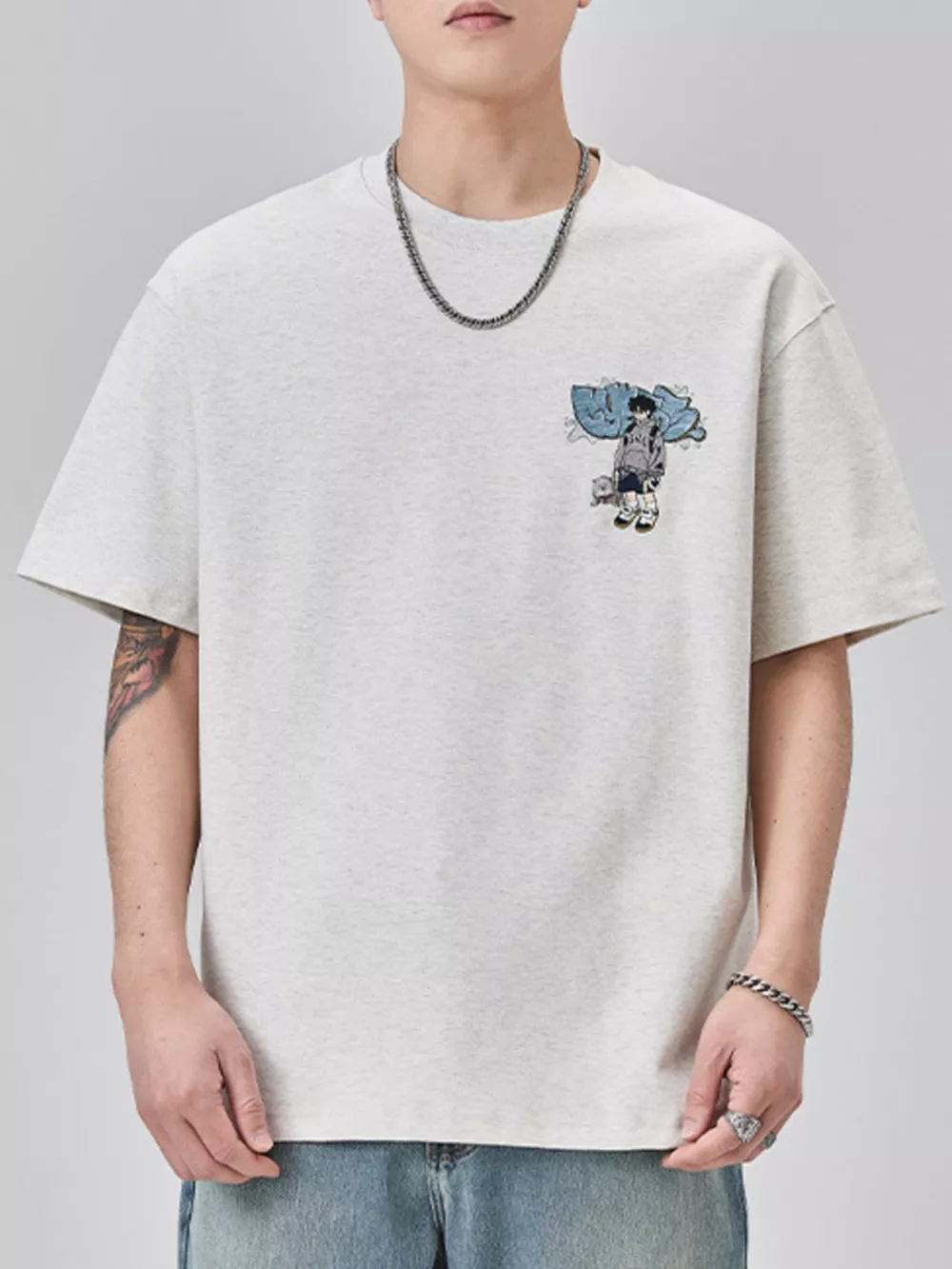 Men's Plus Size Round Neck Short Sleeve T-Shirt, image 6
