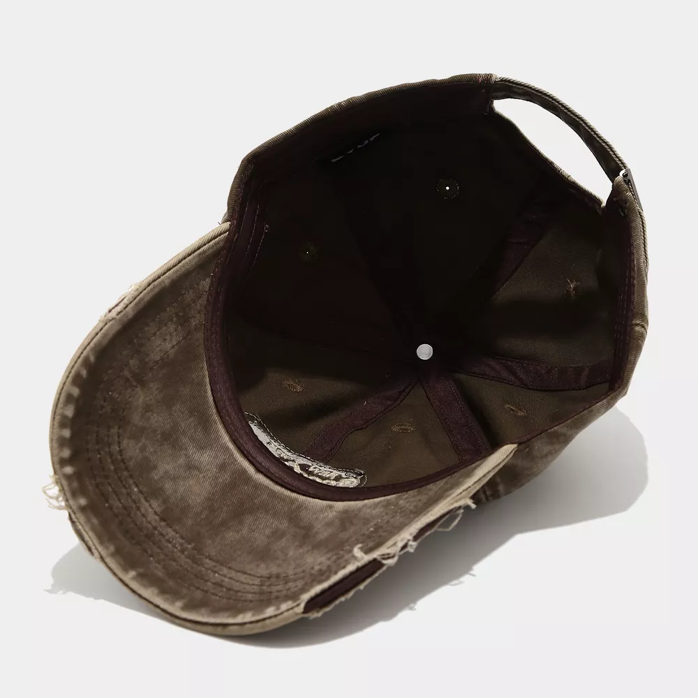 Distressed Washed Cotton Baseball Cap, image 7