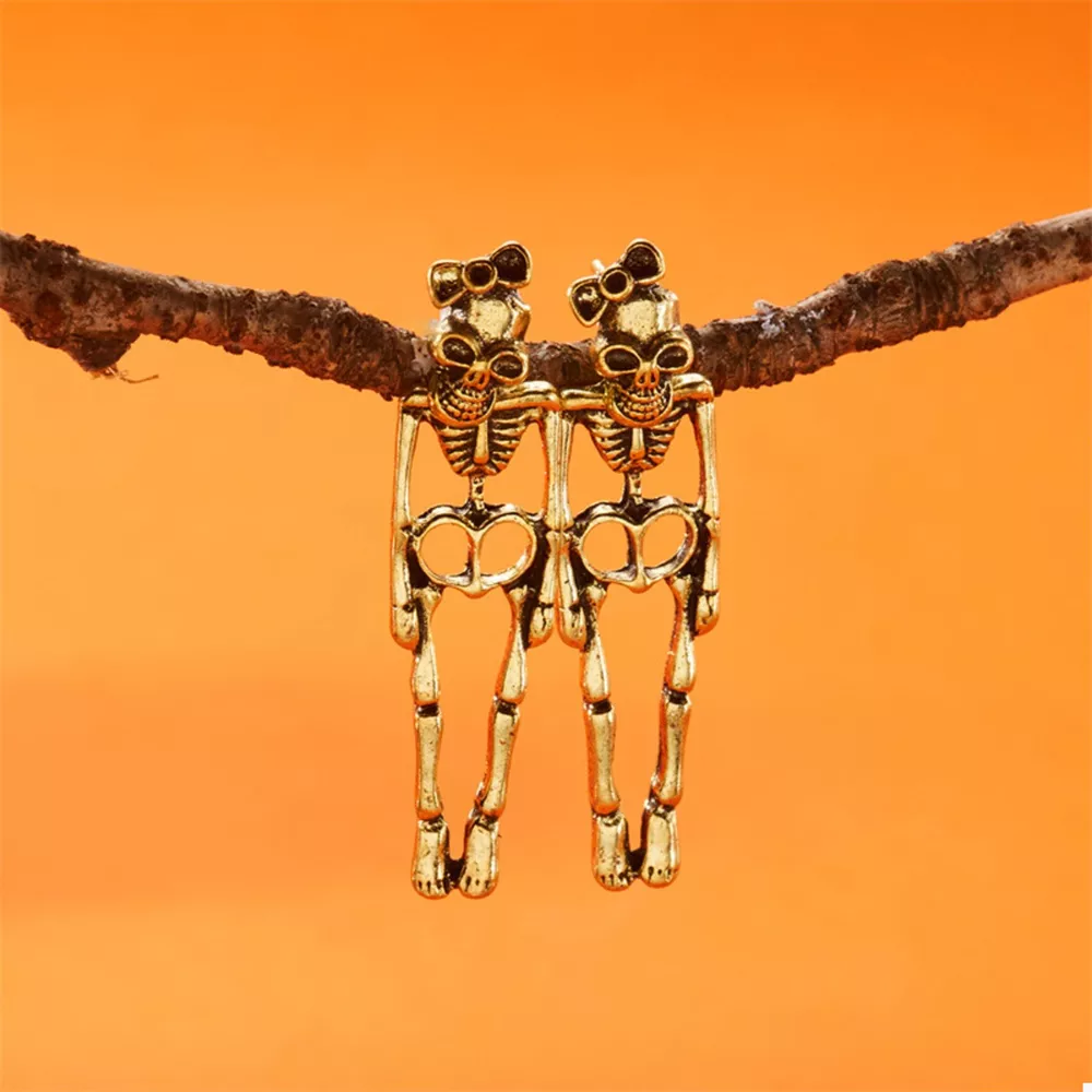 Halloween Skeleton Drop Earrings, image 5