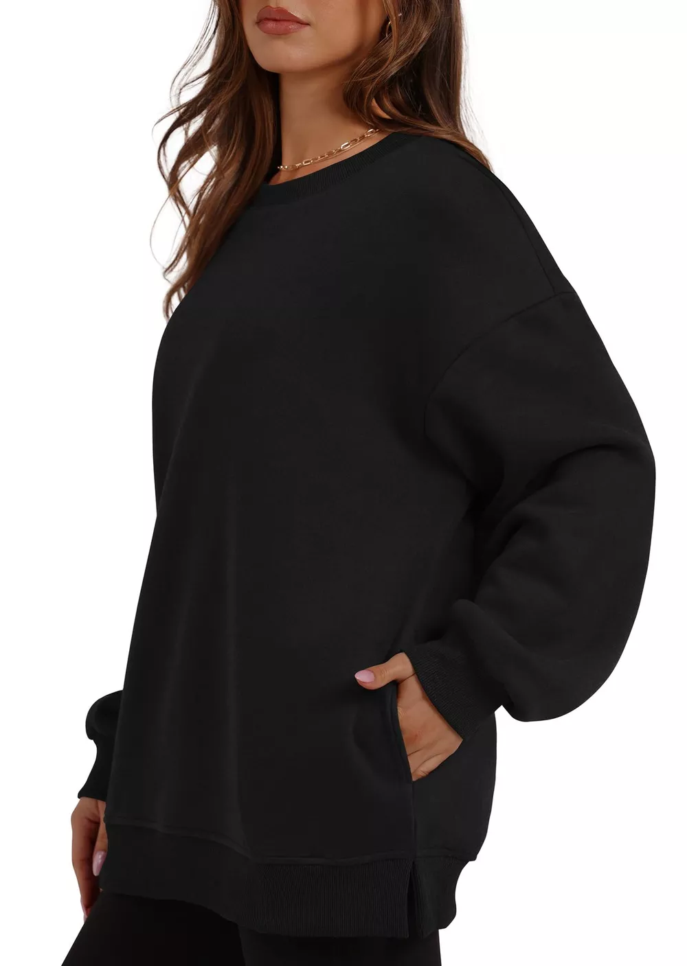 Casual Solid Color Long Sleeve Sweatshirt, image 10
