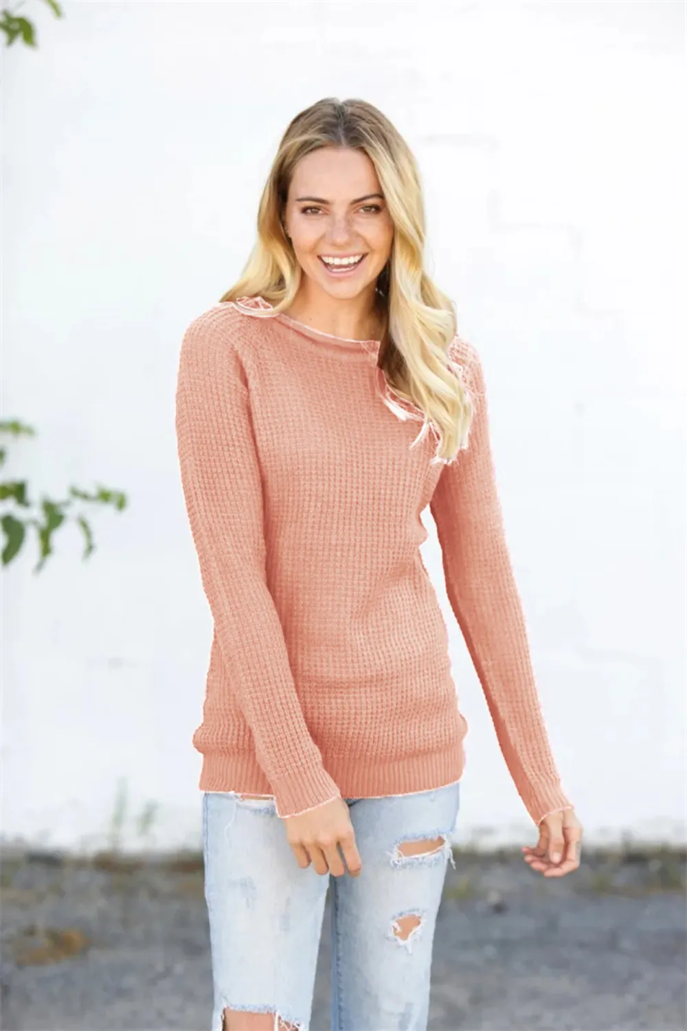 Round Neck Raglan Sleeve Sweater, image 7
