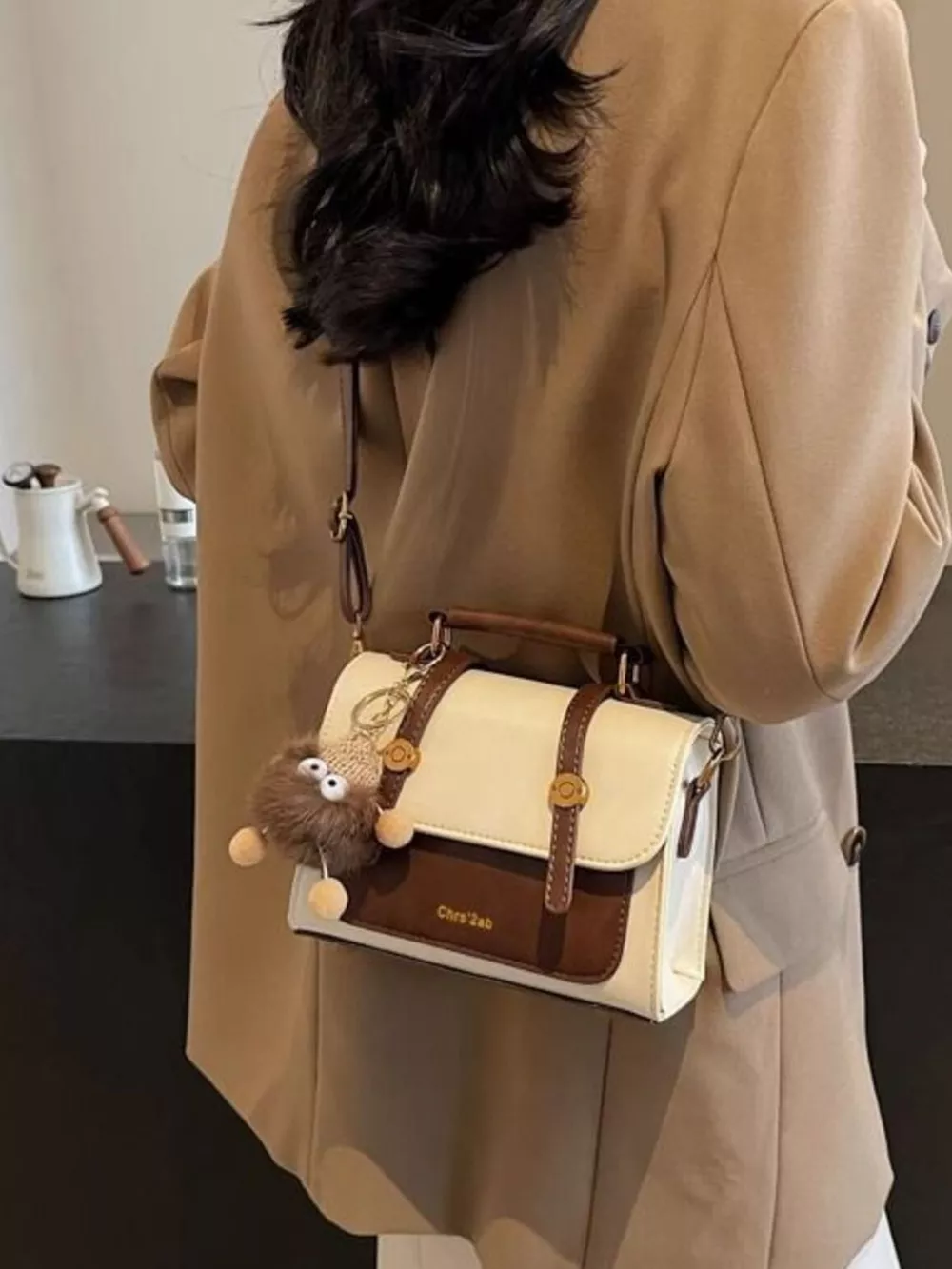 Two-Tone Flap Crossbody Bag, image 3