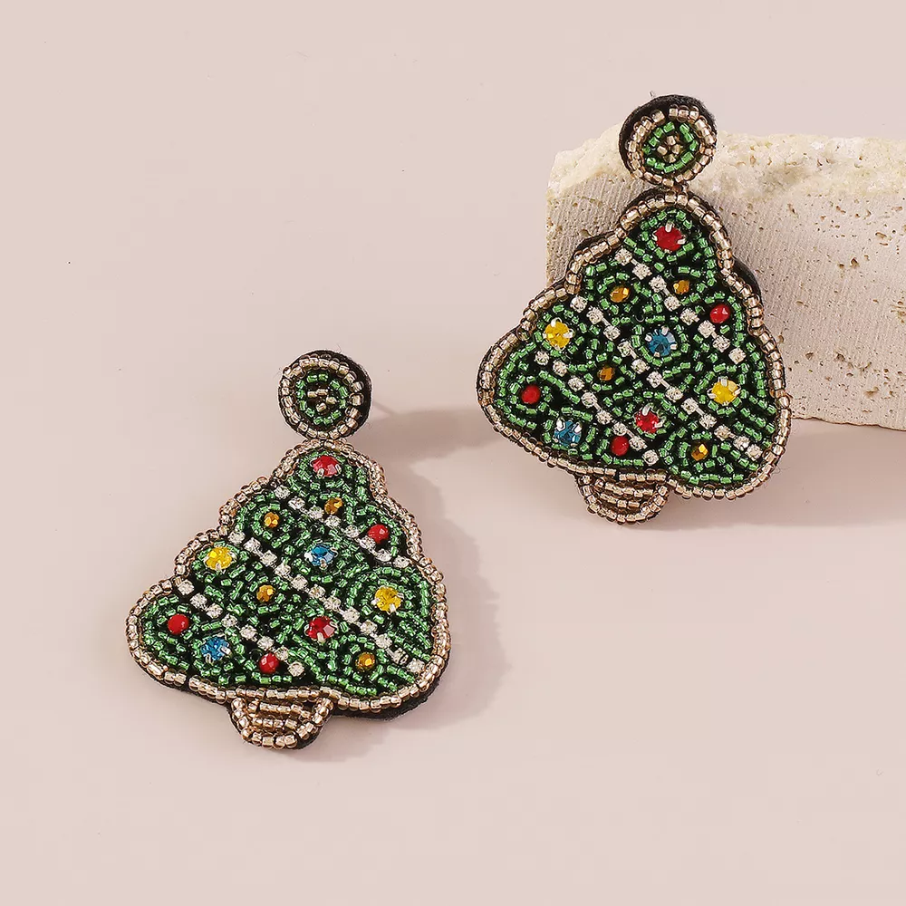 Christmas Tree Dangle Earrings, image 3