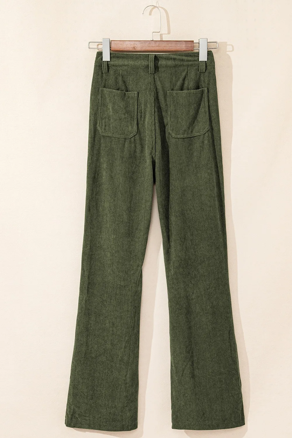 High Waist Square Pockets Corduroy Pants, image 10