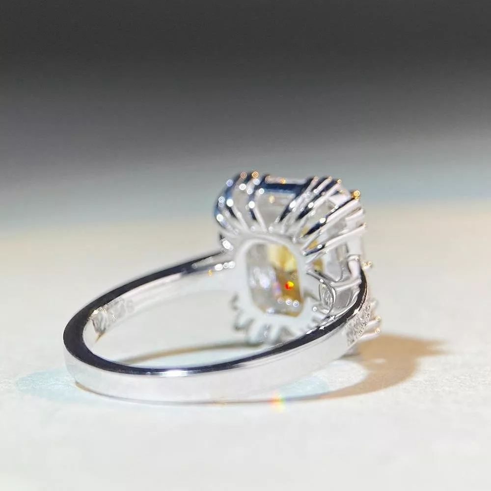 925 Sterling Silver Zircon Geometric Ring, image 7