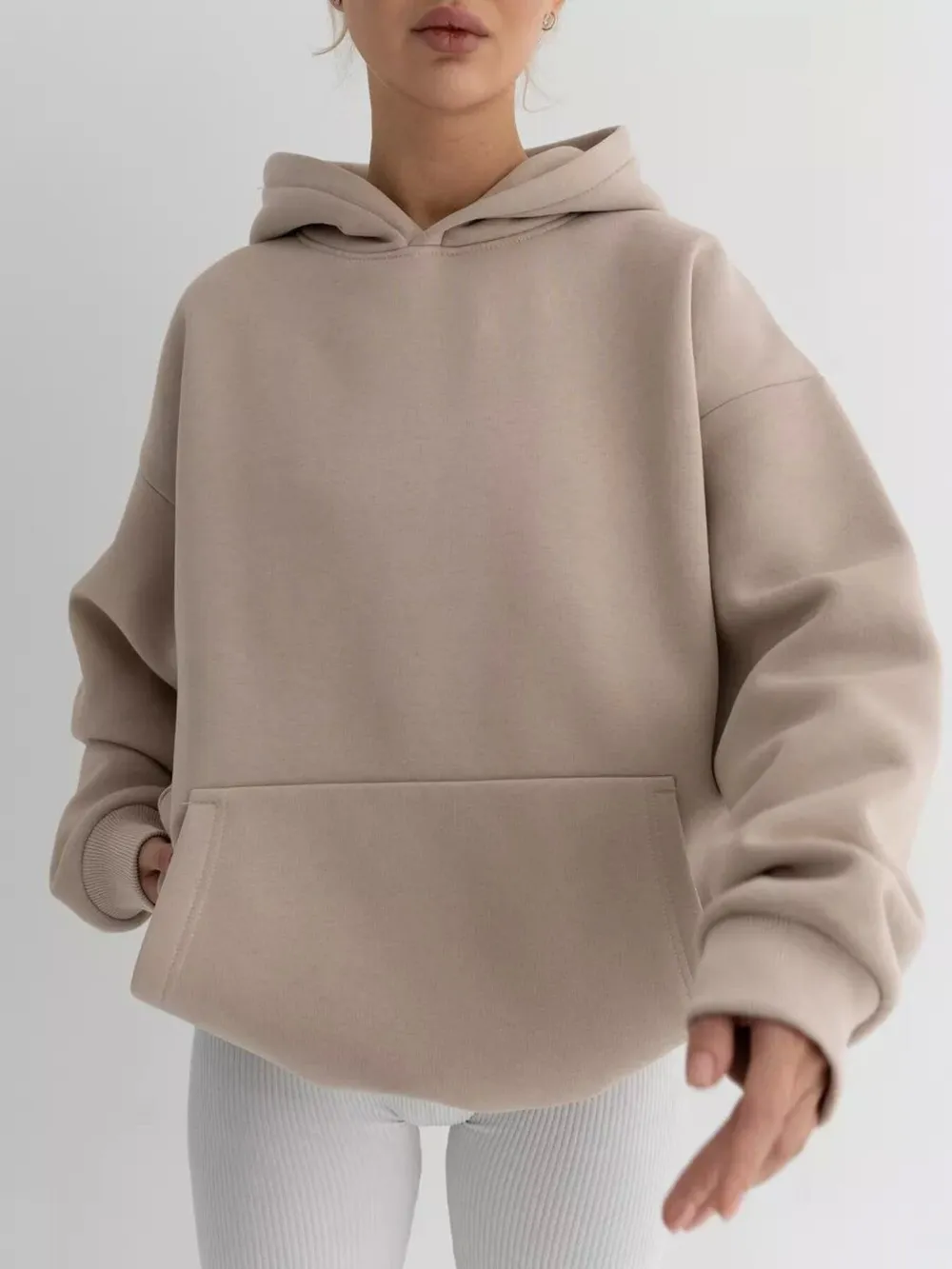 Kangaroo Pocket Long Sleeve Hoodie, image 6