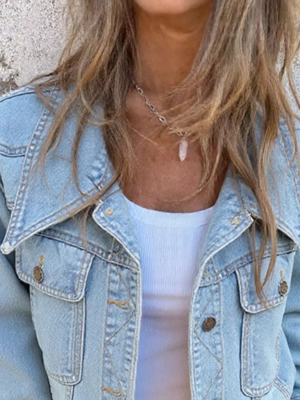 Button Up Wash Denim Jacket, image 2
