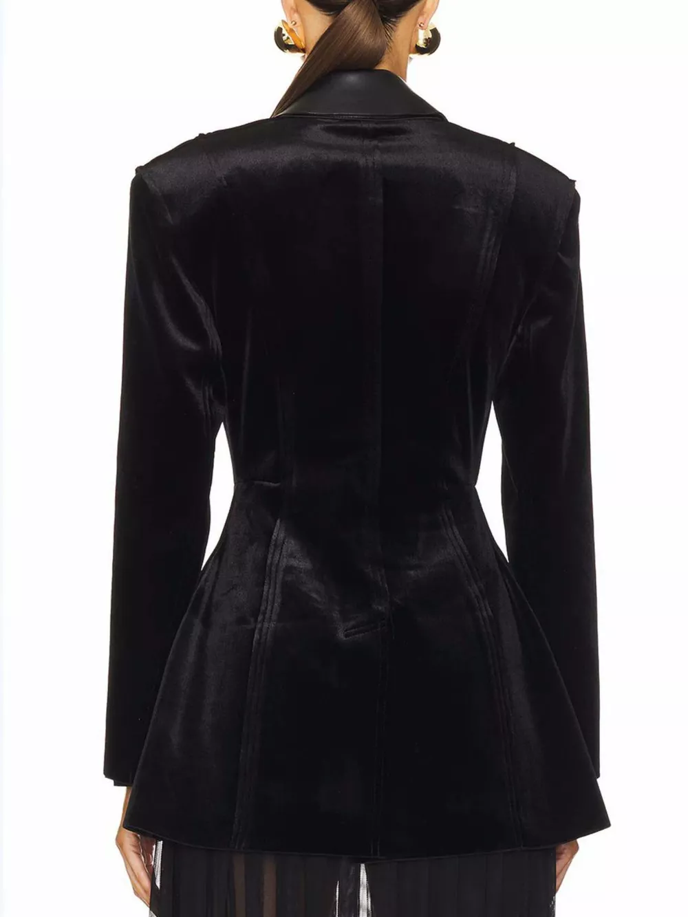 One-Button Long Sleeve Blazer, image 3