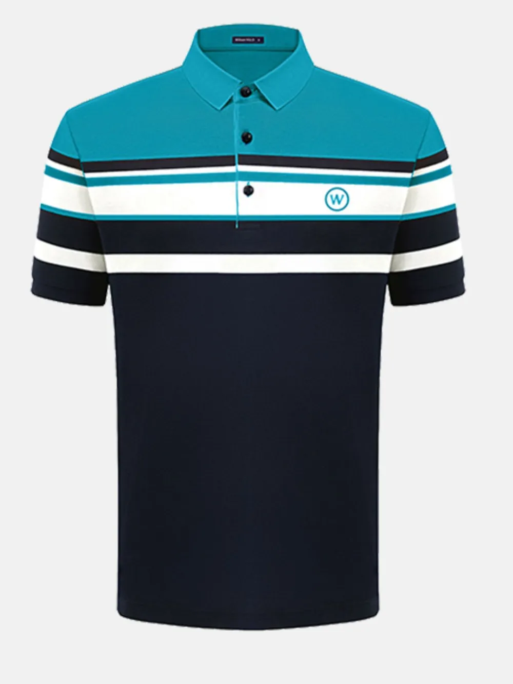 Men's Plus Size Color Block Striped Short Sleeve Polo Shirt