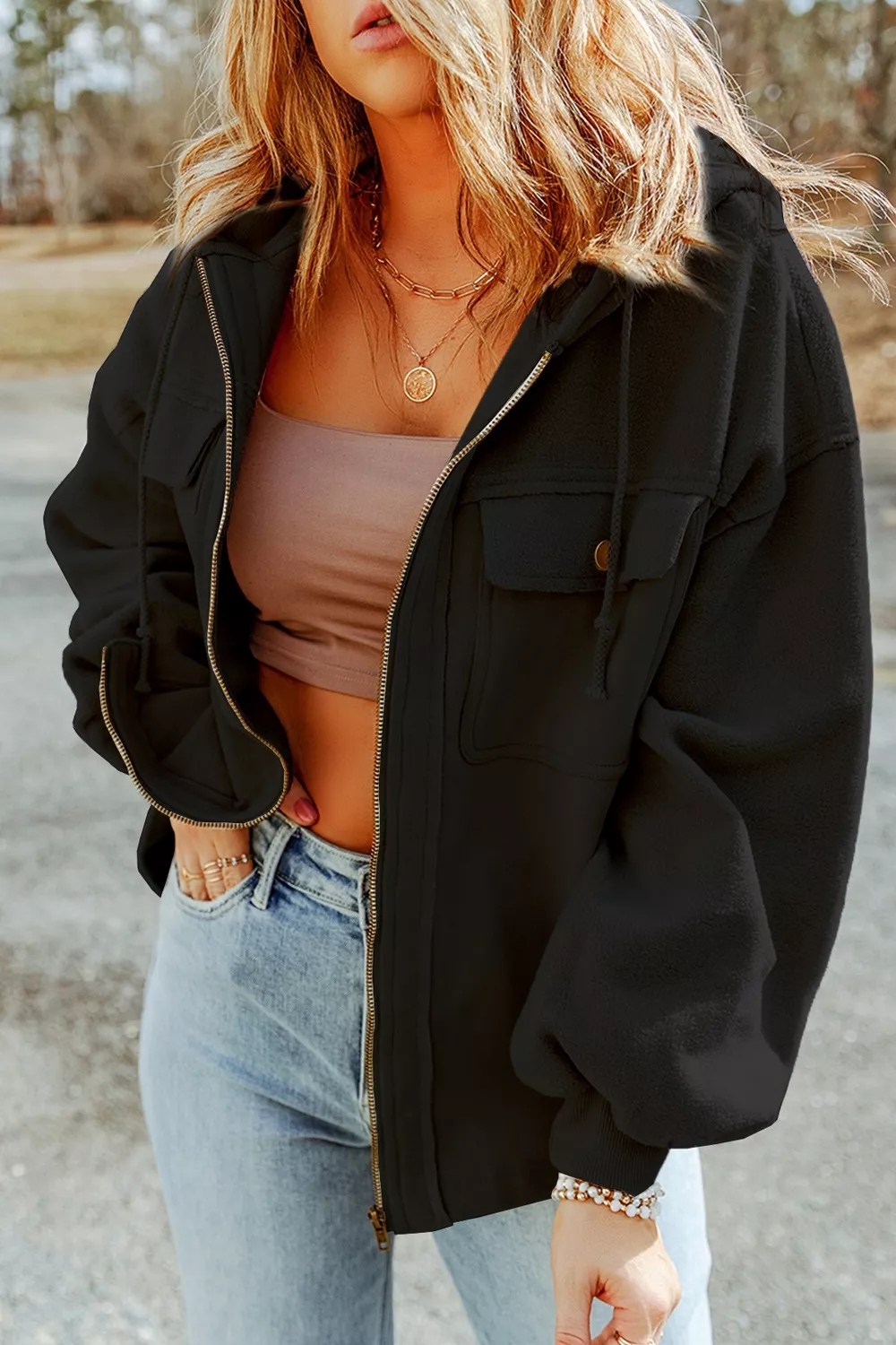 Casual Zip Up Jacket with Pockets, image 11